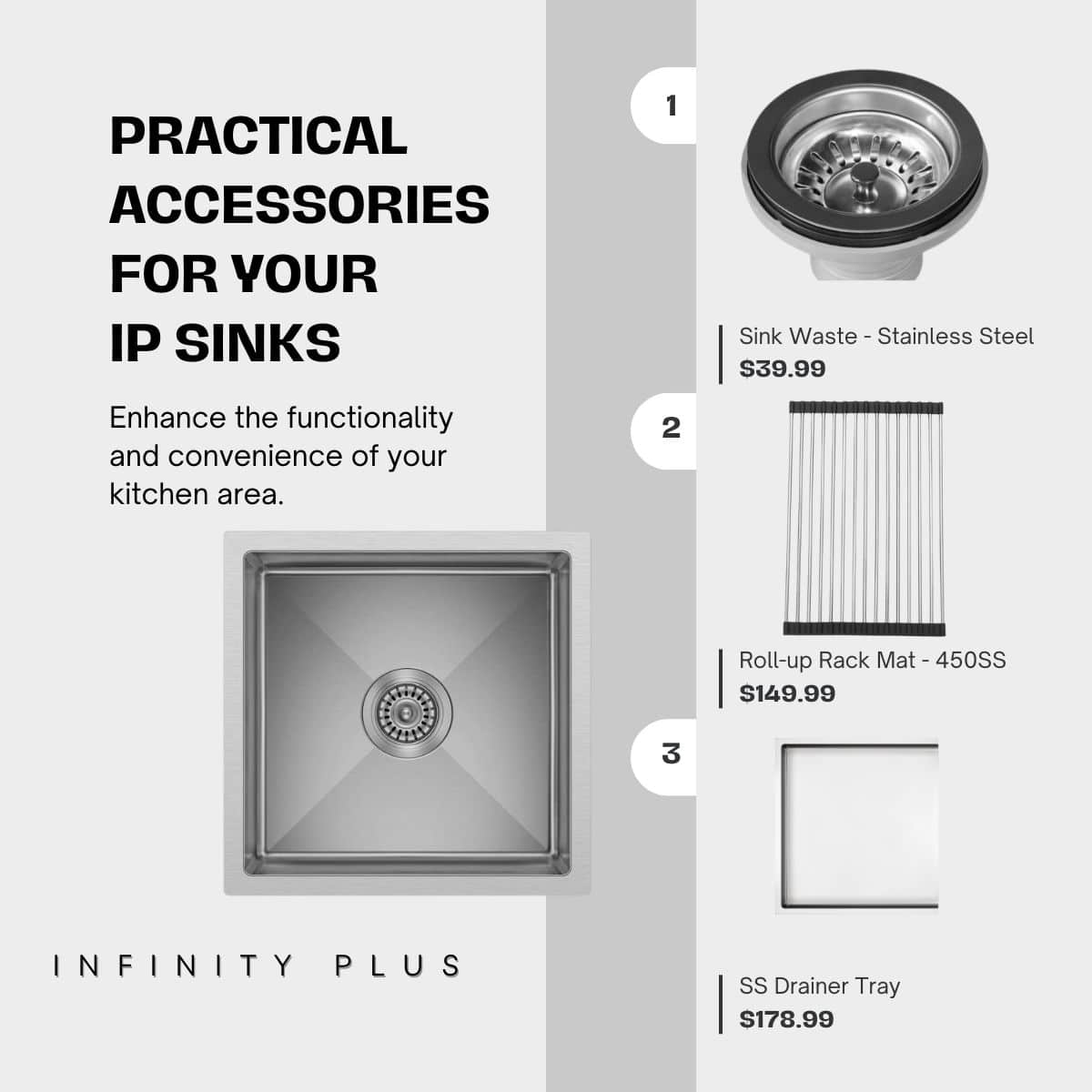 Stainless Steel 18G-4545D | Single-Bowl