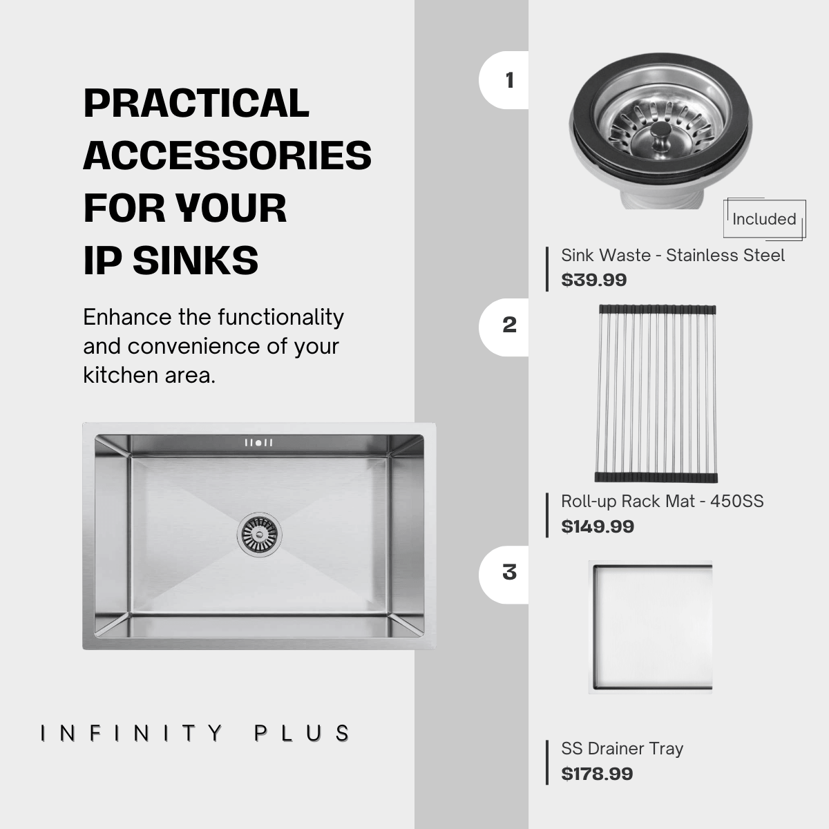Stainless Steel 18G-7045OF | Mega Single-Bowl Overflow