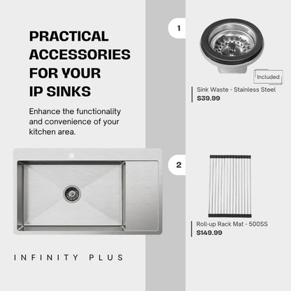 Stainless Steel 18G-11250SD | Single-Bowl with Drainer