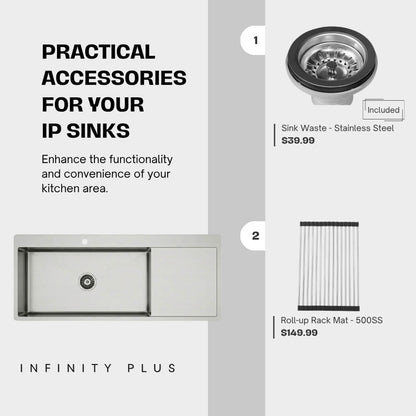 Stainless Steel 18G-12050SD | Single-Bowl with Drainer