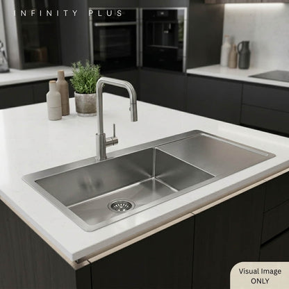 Stainless Steel 18G-12050SD | Single-Bowl with Drainer