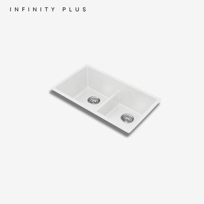 Granite Sink GS-7946D-WHT | WHITE Double-Bowl Sink