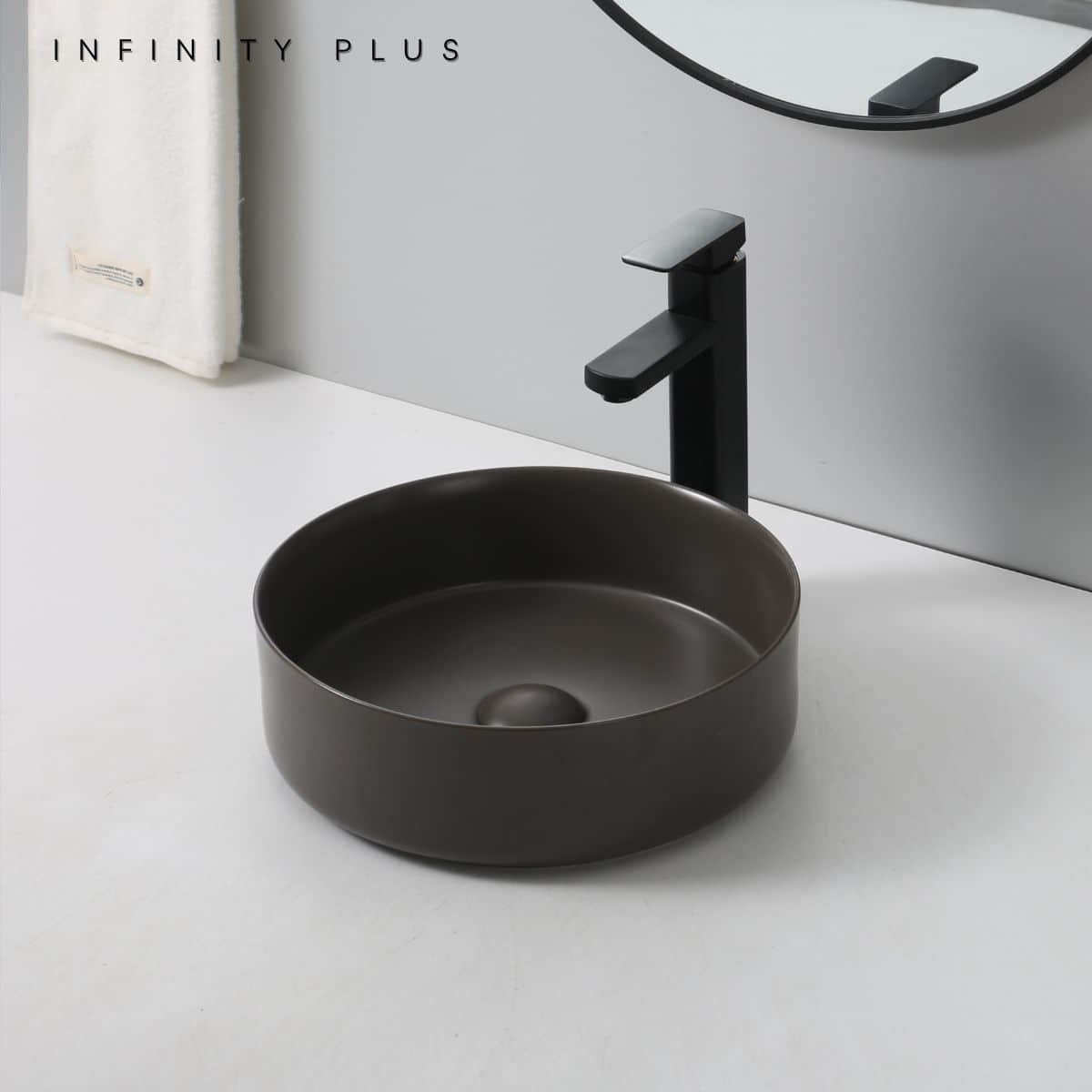 Round Above Counter Basin 360*360mm ｜ Matte Grey