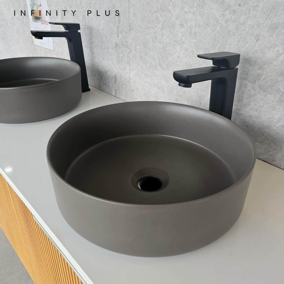 Round Above Counter Basin 360*360mm ｜ Matte Grey