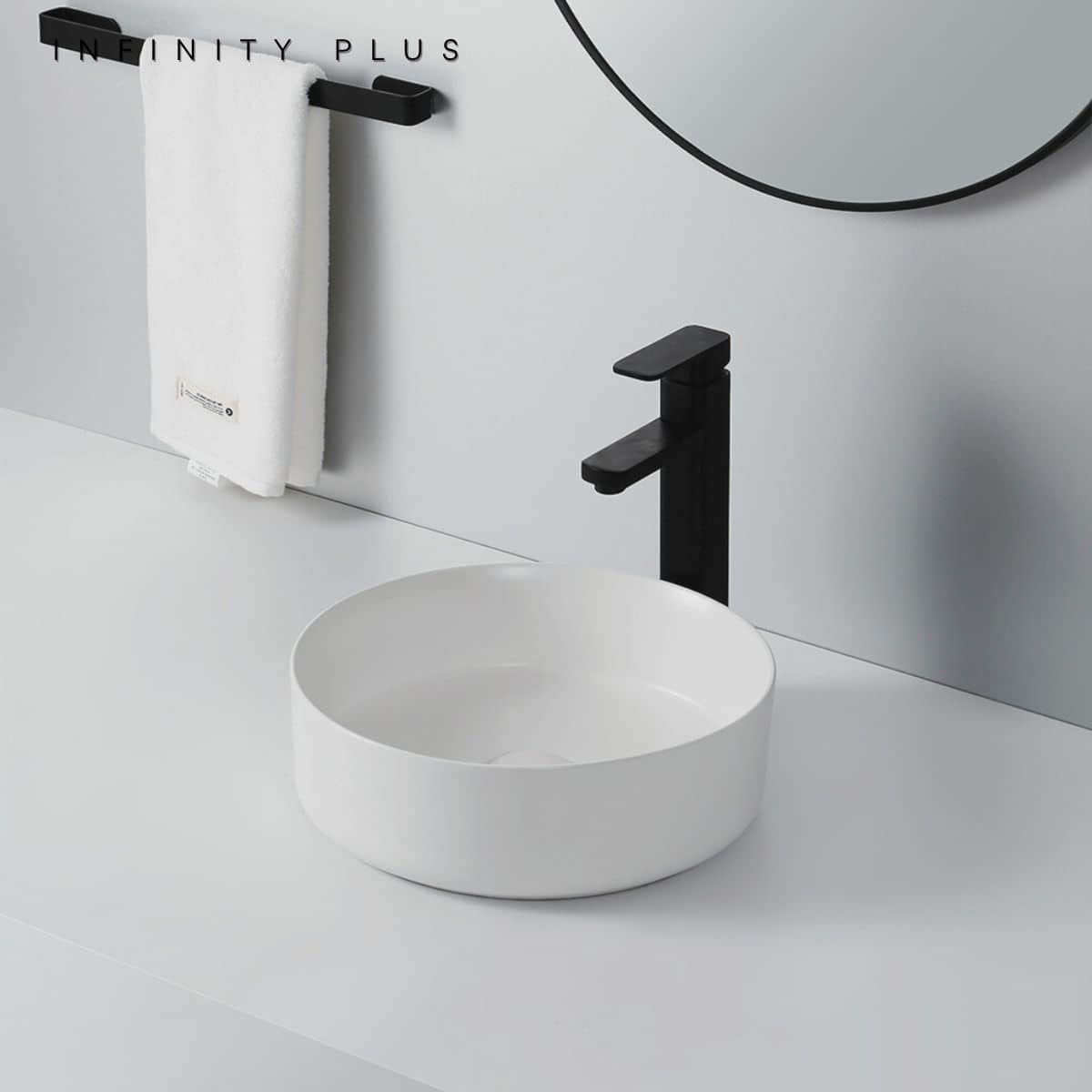 Round Above Counter Basin 360*360mm ｜ Matte White