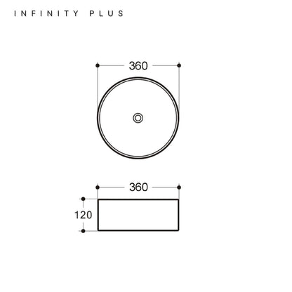 Round Above Counter Basin 360*360mm ｜ Matte White