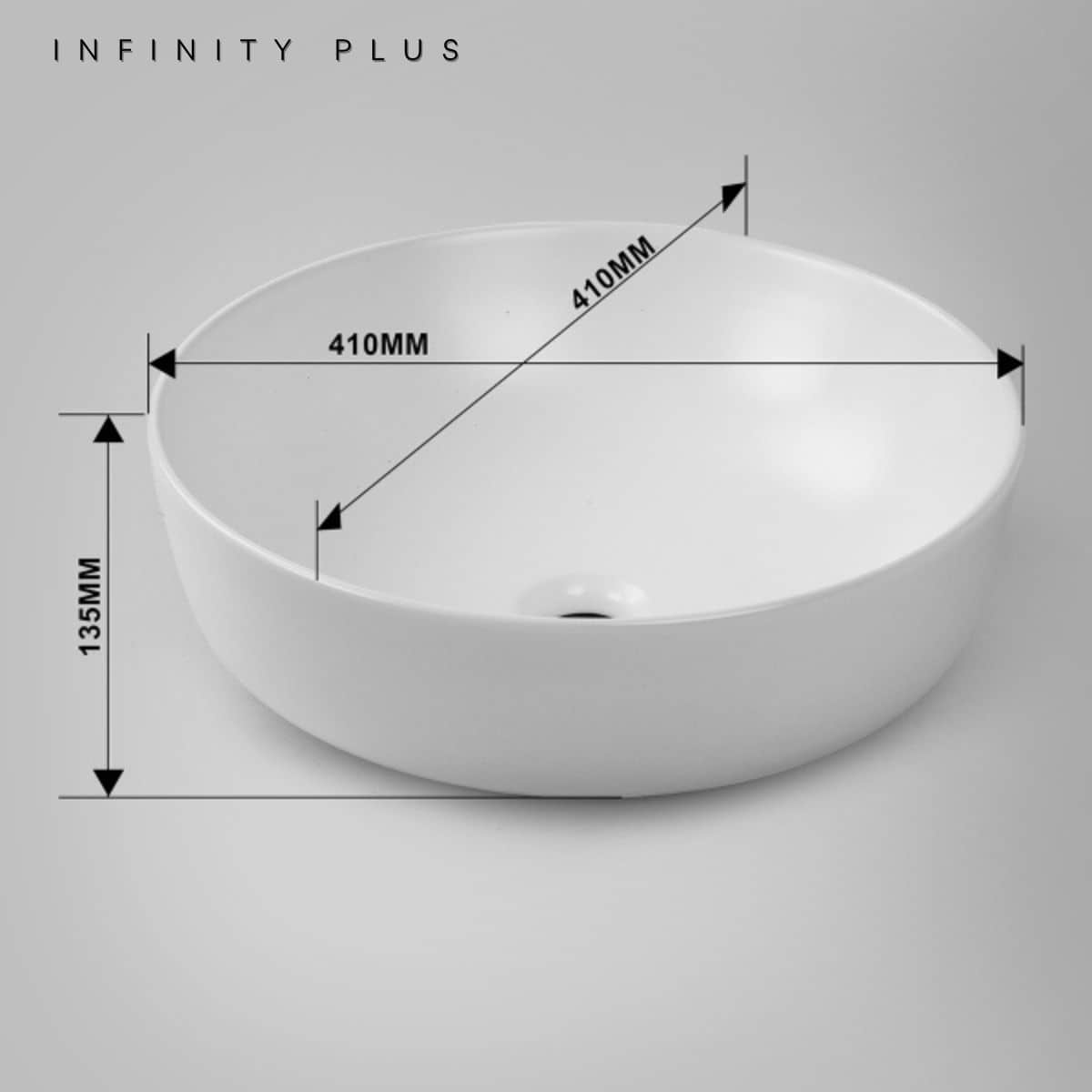 Round Above Counter Basin 410*410mm ｜ Matte White