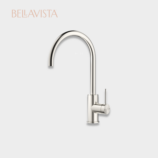MICA Gooseneck Sink Mixer | BRUSHED NICKEL