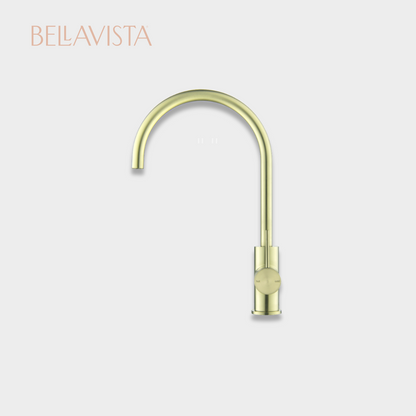 MICA Gooseneck Sink Mixer | FRENCH GOLD