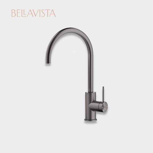MICA Gooseneck Sink Mixer | GUNMETAL