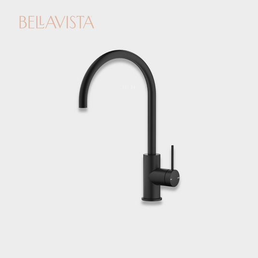 MICA Gooseneck Sink Mixer | BLACK